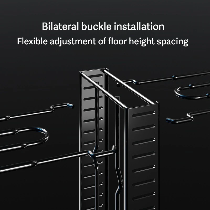 Organizador vertical plegable para ollas y tapas desmontables