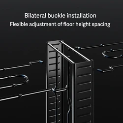 Organizador vertical plegable para ollas y tapas desmontables