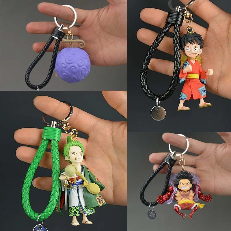 LLavero de Anime de una pieza, llavero de muñeca bonita, adorno de Cosplay, llavero, bolsa de coche, accesorios colgantes de silicona, regalos de moda para niños