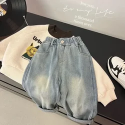 Pantalones vaqueros rectos de bebé para primavera y otoño