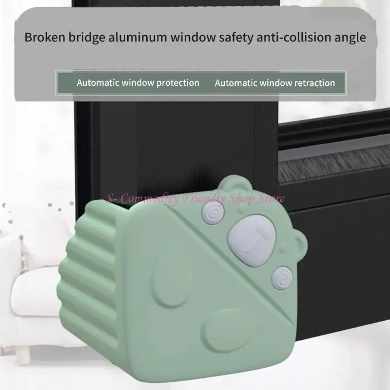 Protector esquina ventana seguridad 85AE, almohadilla protectora parachoques suave para áreas juego bebés, con - imagen 5