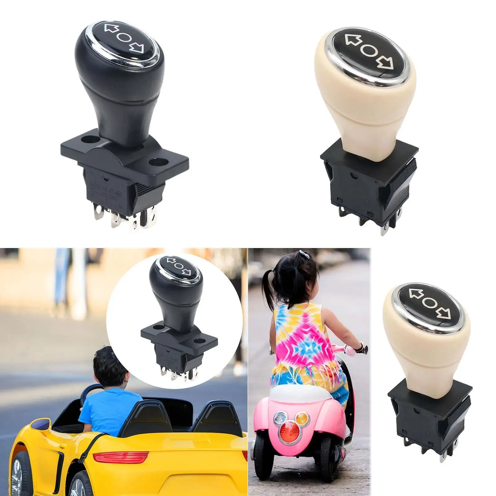 Toy Car Gear Switch Stop Ride on Toys Car Four Wheel Electric Car Toy Parts Front and Rear Gear for Kids Children Toddlers Boys