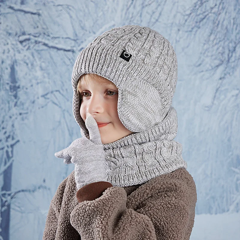 Conjunto de invierno infantil: gorro, bufanda y guantes exteriores - imagen 5