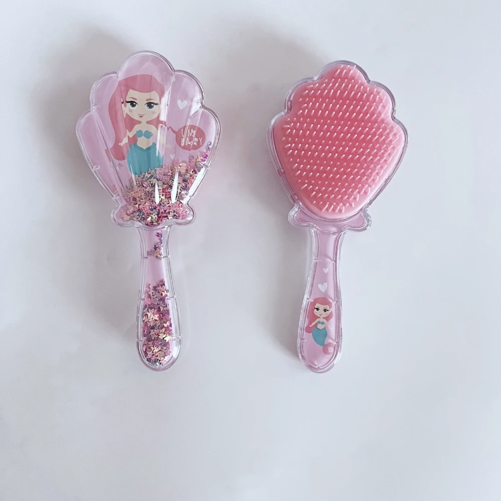 Cepillo de pelo húmedo, cepillo de pelo de sirena, cepillo para el pelo para niñas pequeñas, cepillo para desenredar, pelo largo y corto, liso y rizado para la mayoría de los tipos de cabello