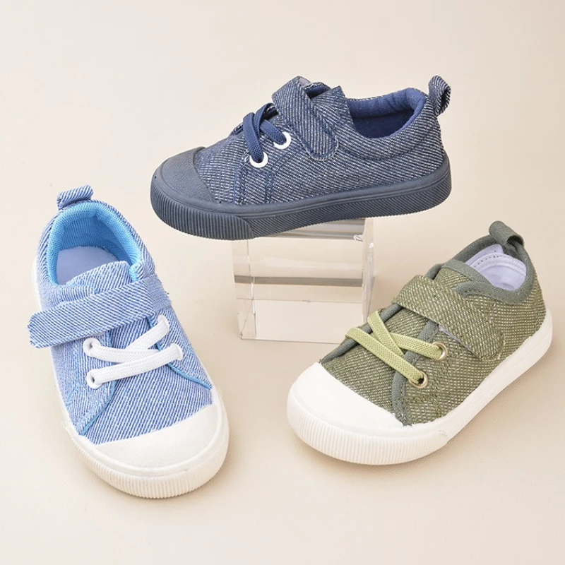 Zapatos informales para niños, novedad de Otoño de 2025, zapato individual de suela plana de lona para niños, suela suave Retro, cómodo, calzado deportivo versátil Unisex para niñas - imagen 2