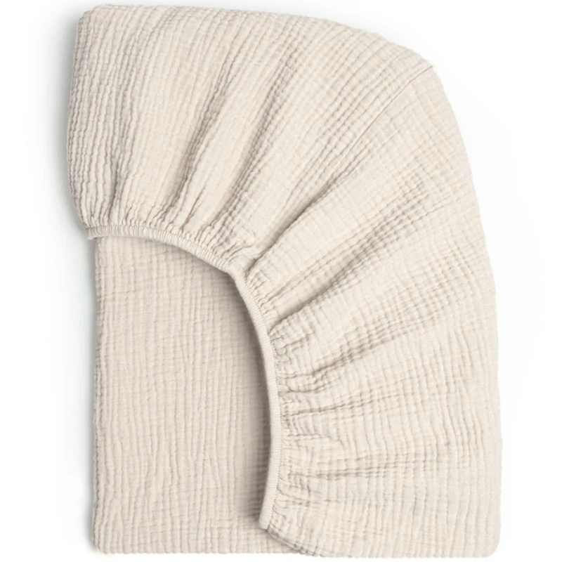 Sábana bajera de algodón transpirable para bebé, de Color liso funda extraíble, descanso cómodo