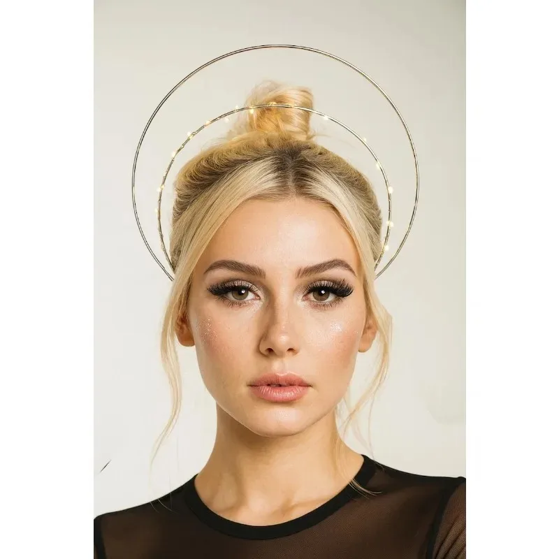 MARY Corona de halo iluminada – Estilo vintage francés para niños