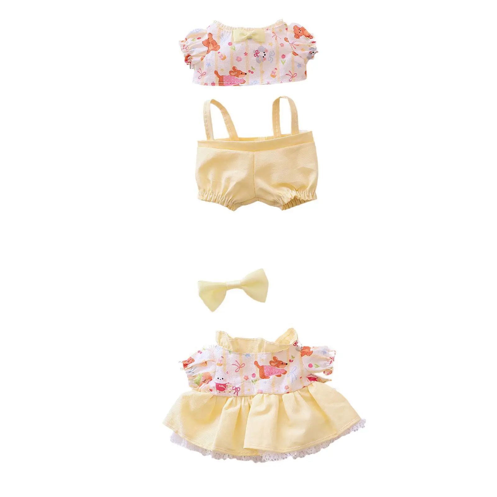 Plush Doll Clothes for 15-17cm Doll Photo Props,Soft,Costumes,Dress up DIY Fashion Doll Clothing Cute Stuffed Animals Clothes