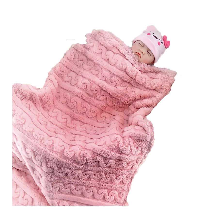 Manta de bebé felpa envolvente súper suave para recién nacido - imagen 2