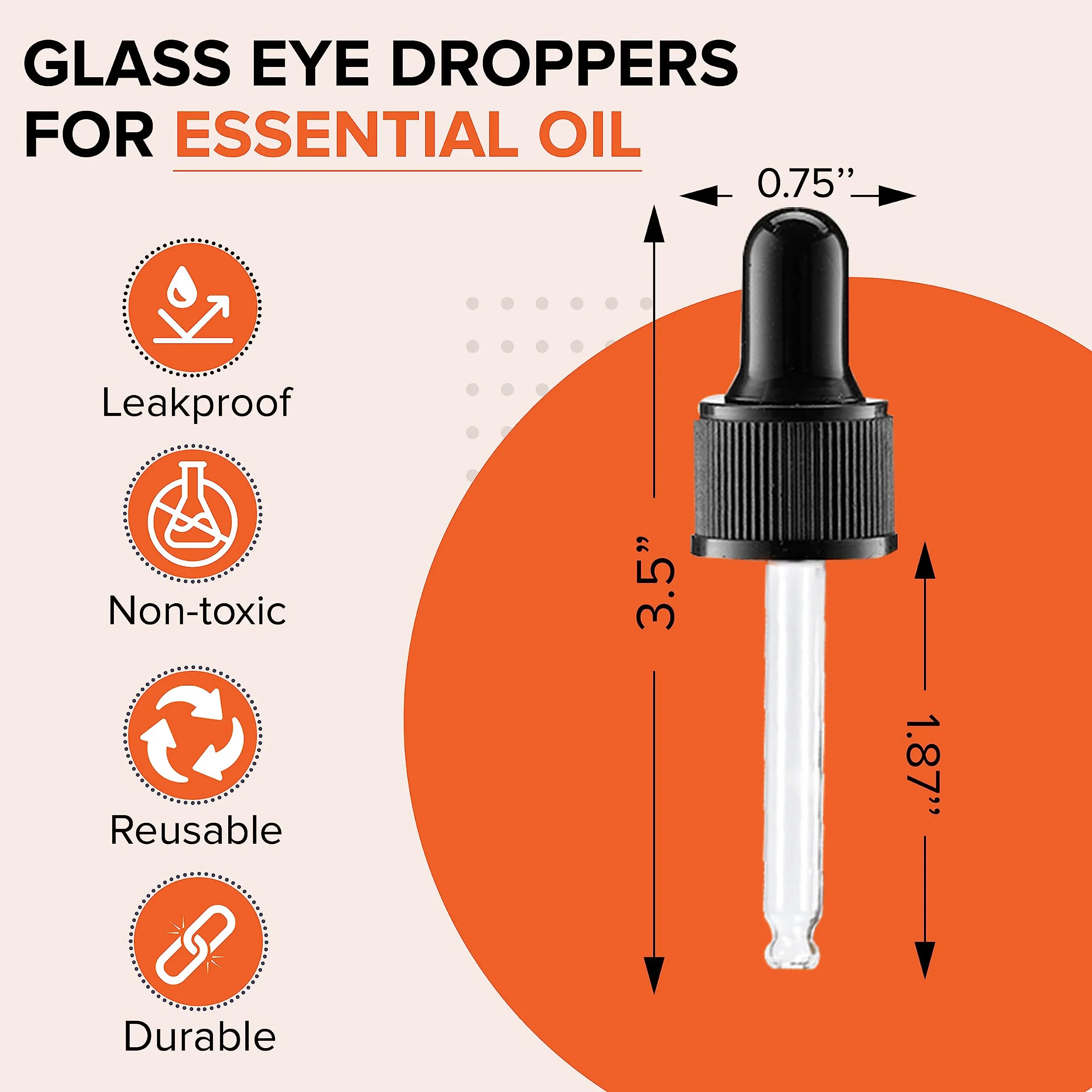 Remedias homopáticas, quitaesmalte de uñas, extractos de hierbas, gotero de vidrio para aceites esenciales, 30 ml, paquete de 8 - imagen 2