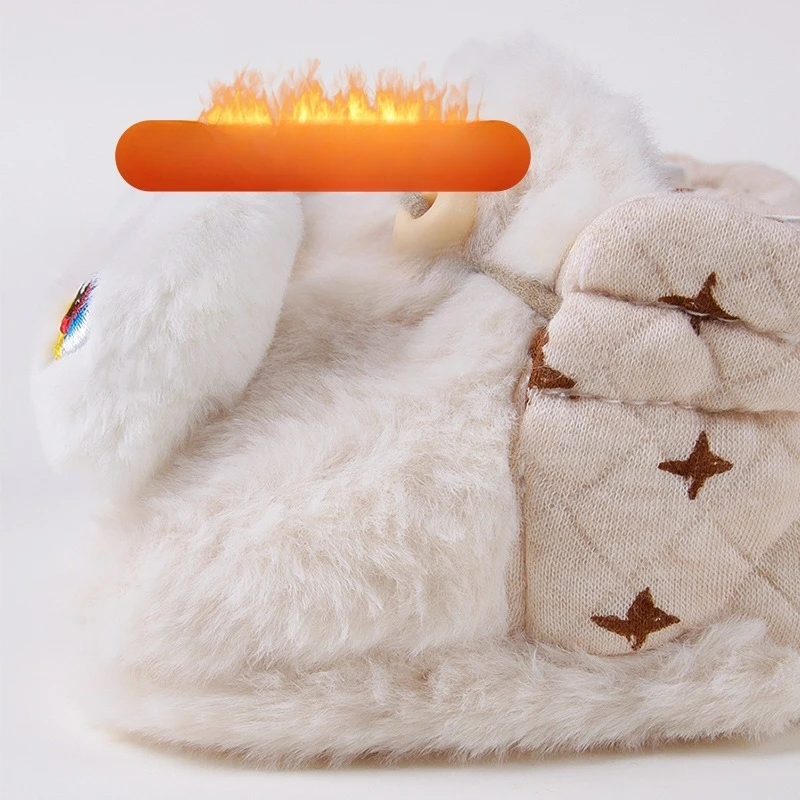 Calcetines térmicos antideslizantes para bebé, botines cálidos de felpa con correa antiapagado para gatear, niñas y niños, primeros caminantes - imagen 3