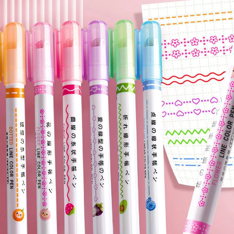 Bolígrafos infantiles curvos flor ZYF – Set escolar de colores - imagen 2