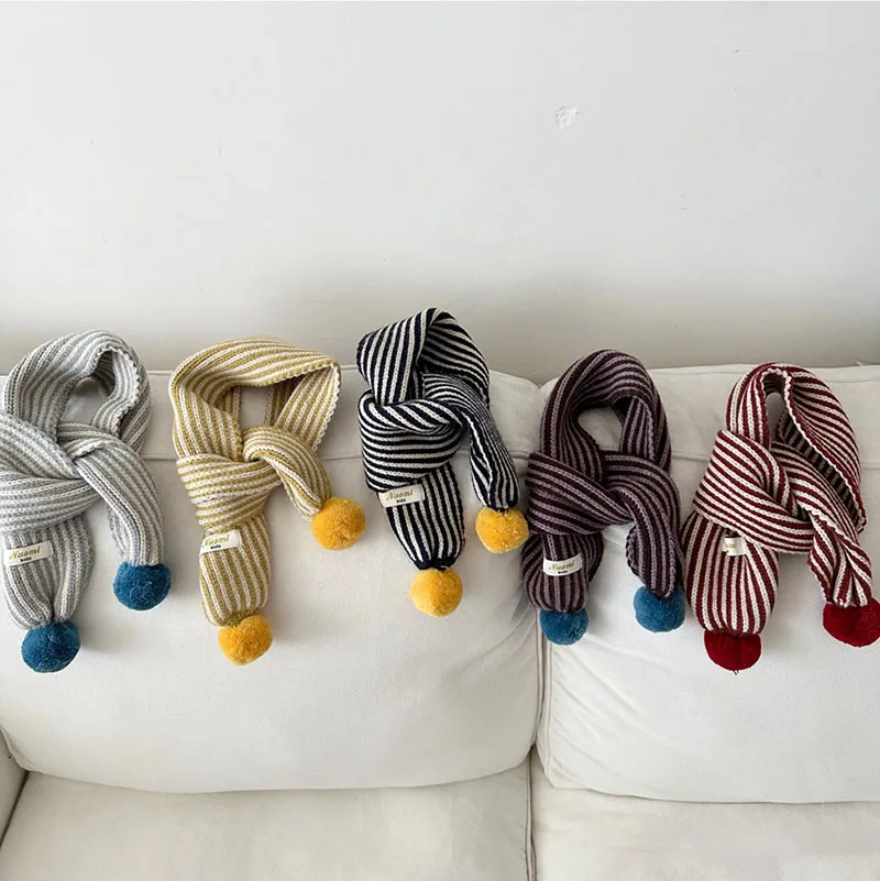 MILANCEL bufanda infantil inverno rayas verticales chal cálido bebé - imagen 2