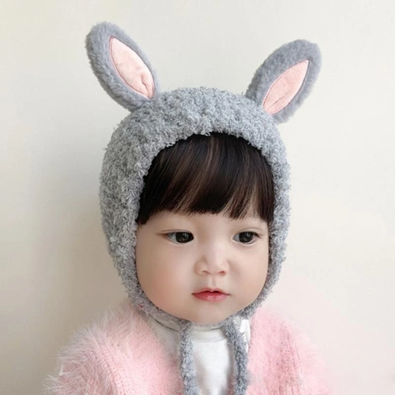 M76C Newborn Baby Hat Rabbit Ears Infant Cap Baby Boy Girl Toddlers Hat Infant Beanie Cap Lightweight Baby Hat Nursing Hat