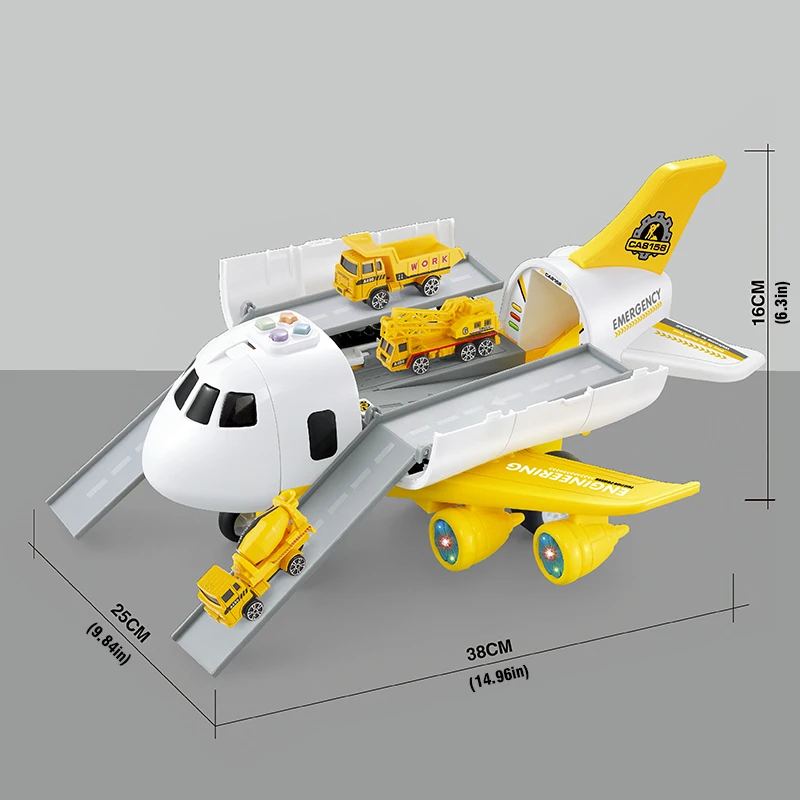 Avión de juguete de inercia deformación, pista de simulación musical, avión de pasajeros de gran tamaño, avión de línea para niños, coche de juguete para niños, regalo de Navidad - imagen 5