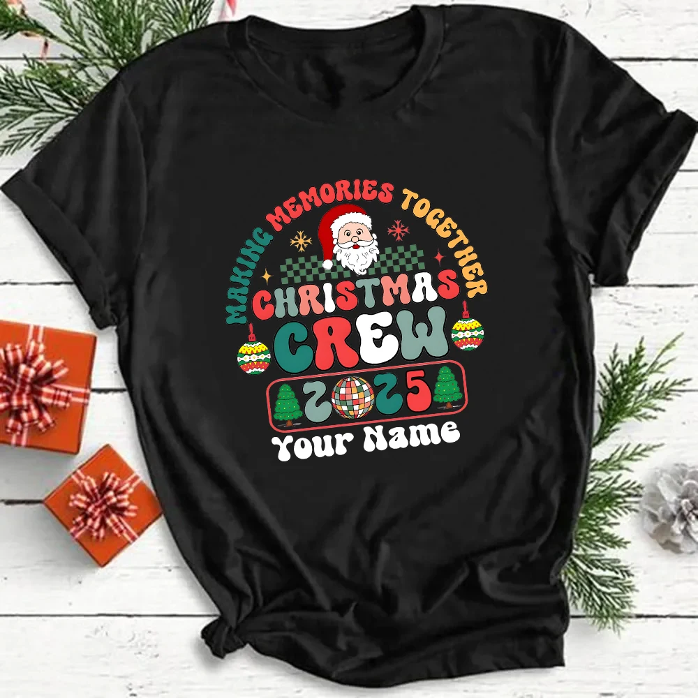 Equipo de Navidad personalizado, camisetas familiares con nombre personalizado, camiseta a juego - imagen 5