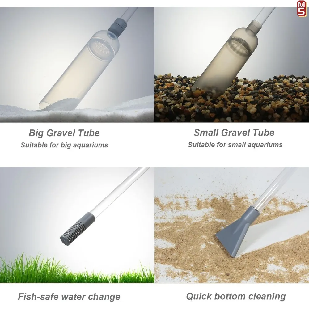 Kit de limpieza para acuario con sifón y tubo extensible - imagen 4