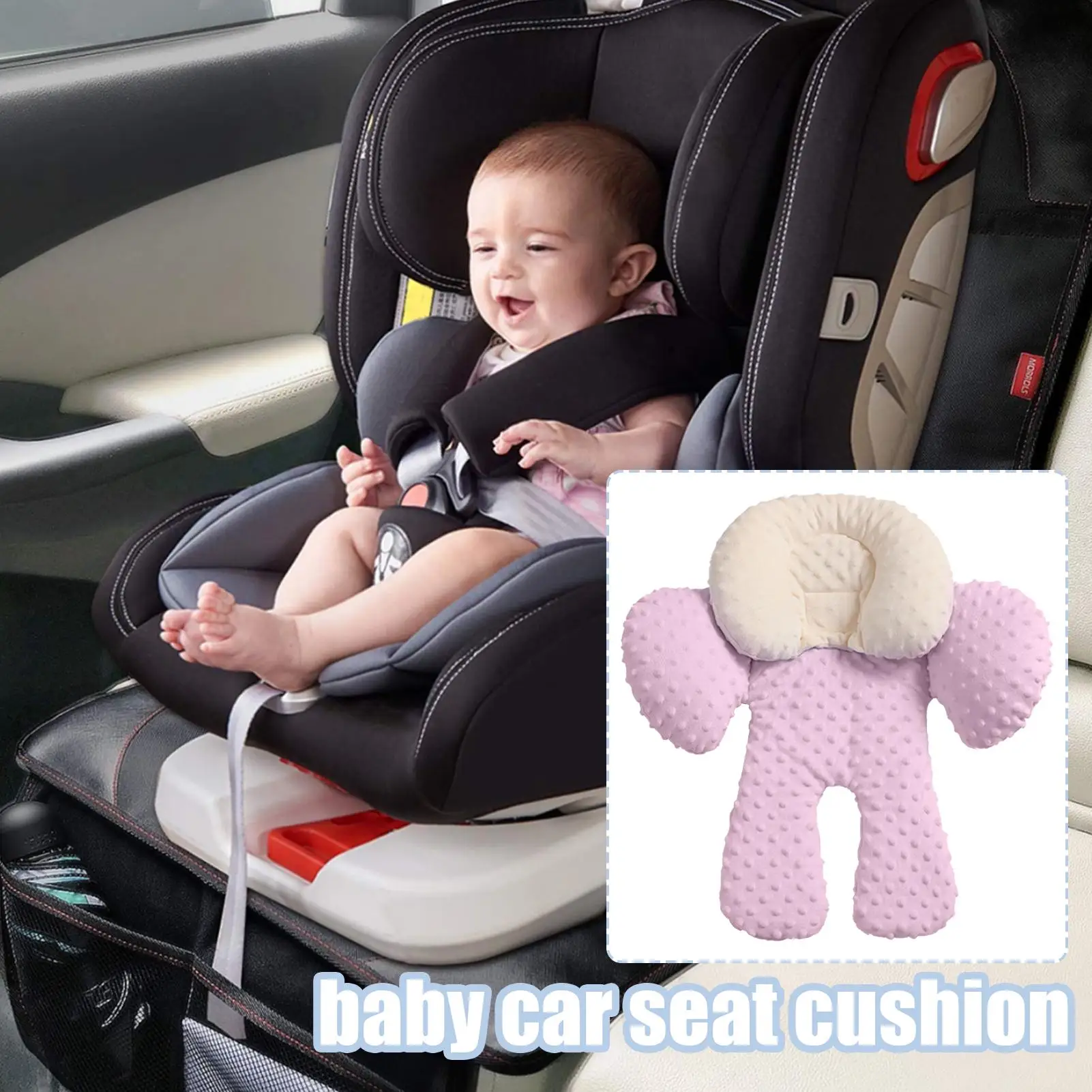 Soporte de inserción para asiento de coche de bebé, protección para dormir, inserto de asiento de coche para niños pequeños, soporte de cabeza para asiento de coche para niñas, columpio de cochecito - imagen 2