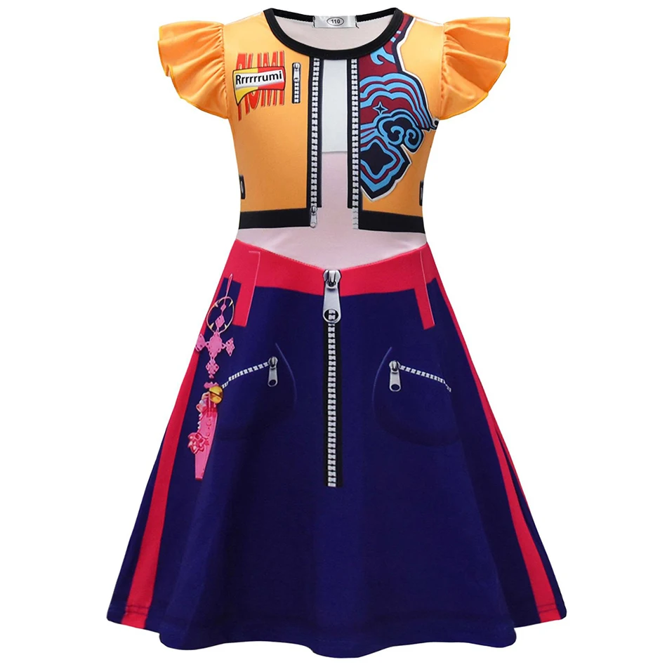 Vestido de verano para niñas k-pop Hunter estampado 3D manga aleteo disfraz de princesa niños vestido veraniego informal de dibujos animados regalo de cumpleaños para niños
