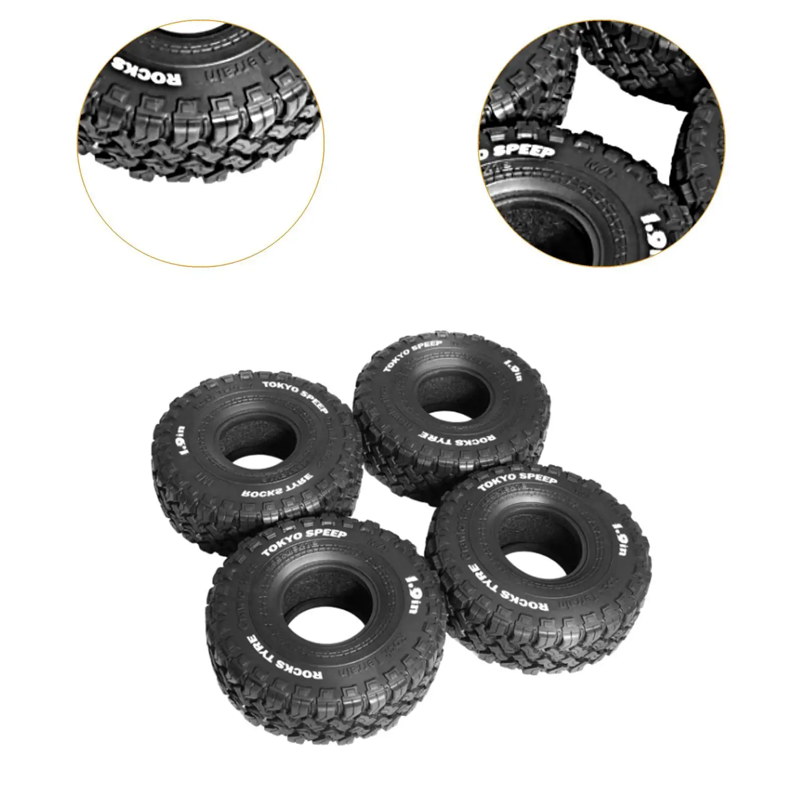 4x RC Crawler Tires Outer Diameter 11.6cm DIY Universal Practical Accessory