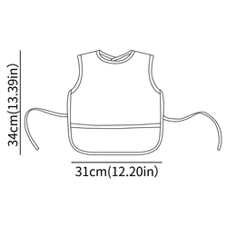 Elinfant Babero impermeable bebé con cinta mágica tejido transpirable