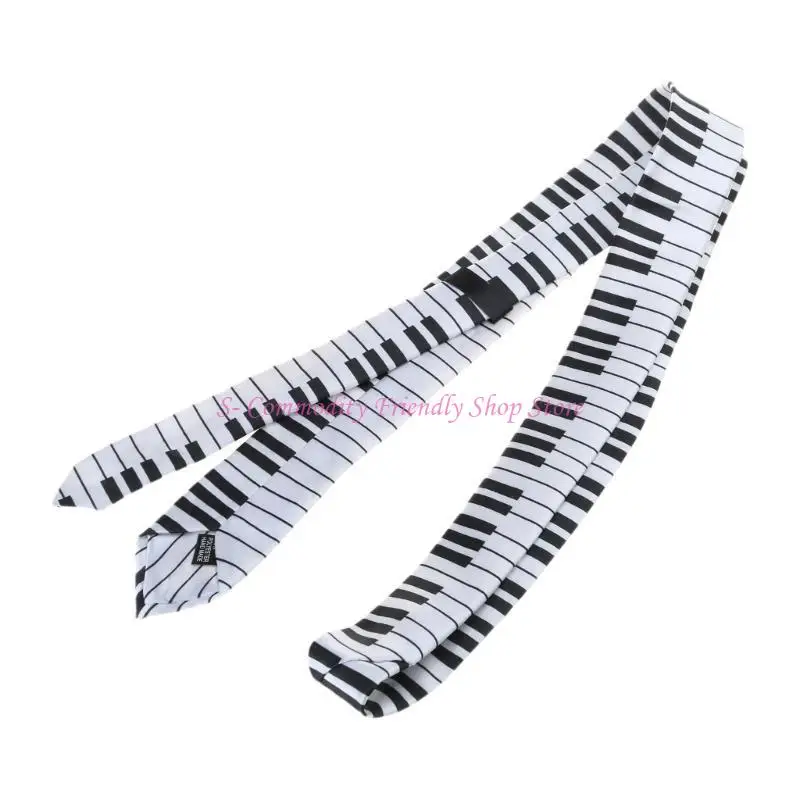 Corbata con diseño de teclado de piano