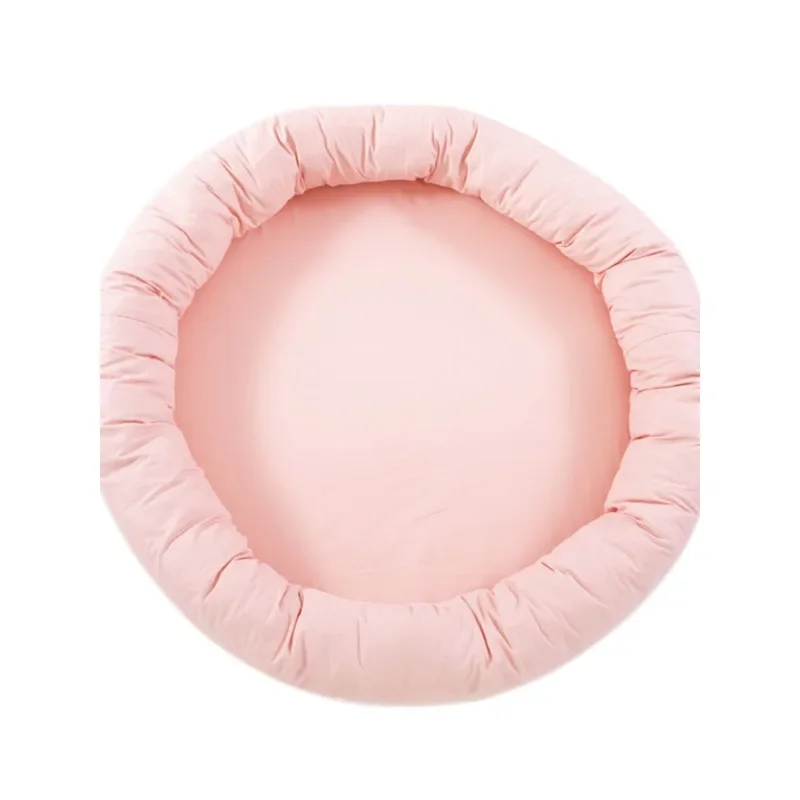 Cama Queen redonda INS para bebé recién nacido, cuna para dormir, cojín de juego para niños, foto, desmontaje y lavado. - imagen 3