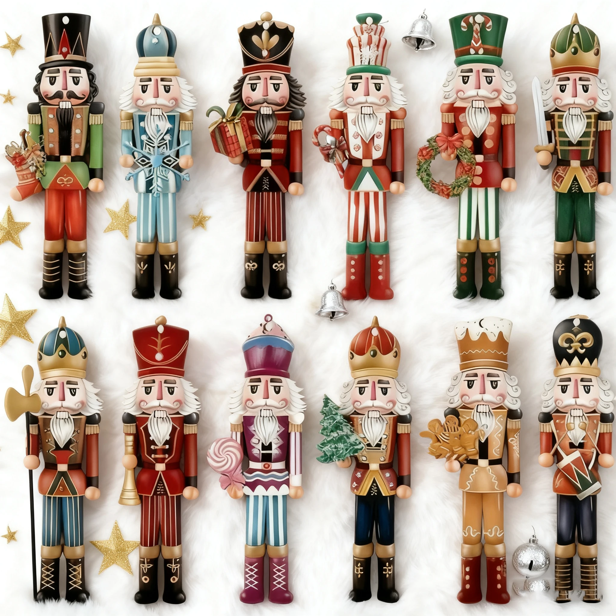 Decoraciones navideñas de madera - Adornos navideños colgantes de madera - Decoraciones de soldado Cascanueces - Casa de fiesta colgante de madera - imagen 2