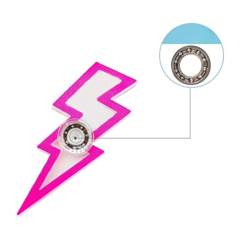 6 uds creativo giroscopio relámpago Fidget Spinner alivio del estrés juguete de mano TDAH mano Spinner alivio del estrés juguete de escritorio - imagen 2