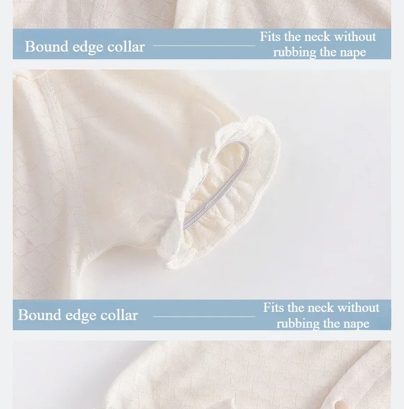 Somenie Baby Onesie transpirable fibra de bambú verano fino corto manga niños niñas recién nacido regalo - imagen 5