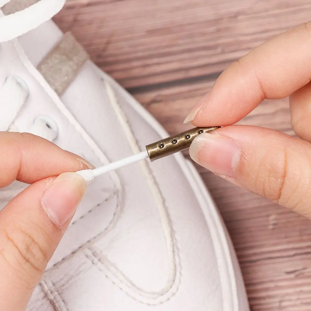 50 Uds. Cordones de repuesto profesionales DIY Unsex extremos de reparación cordones bala Aglets punta cabeza de encaje de zapato - imagen 5