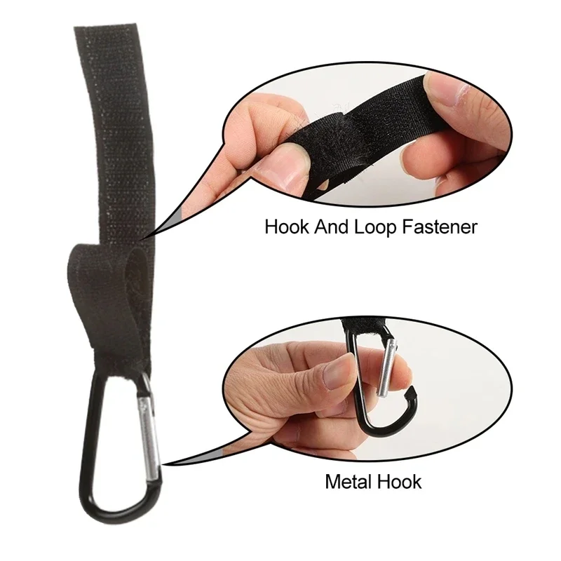 Gancho mosquetón de aluminio para cochecito – Bolsa organizadora de pañales - imagen 3