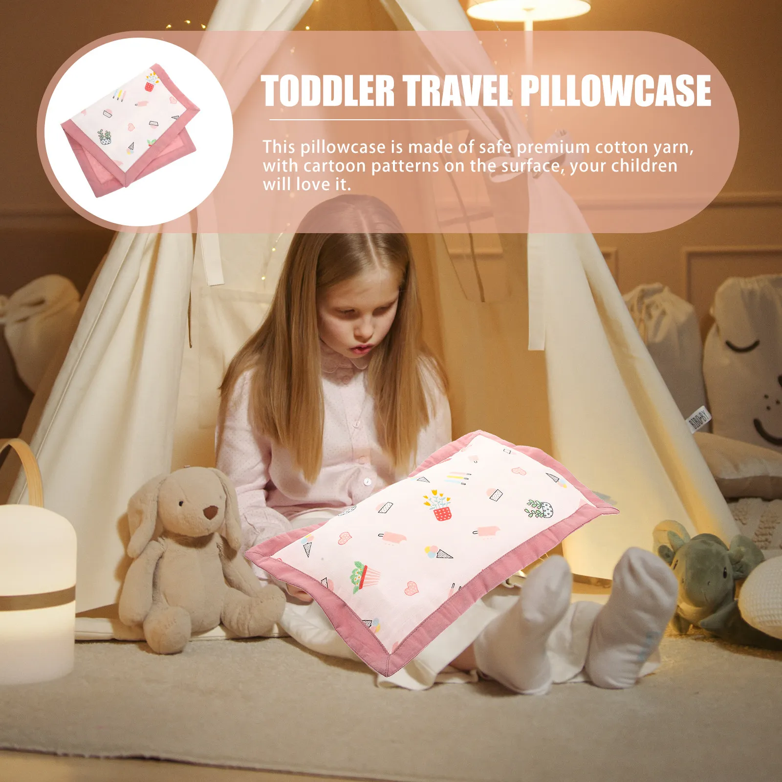 Funda almohada viaje niños diseño infantil algodón suave - imagen 4