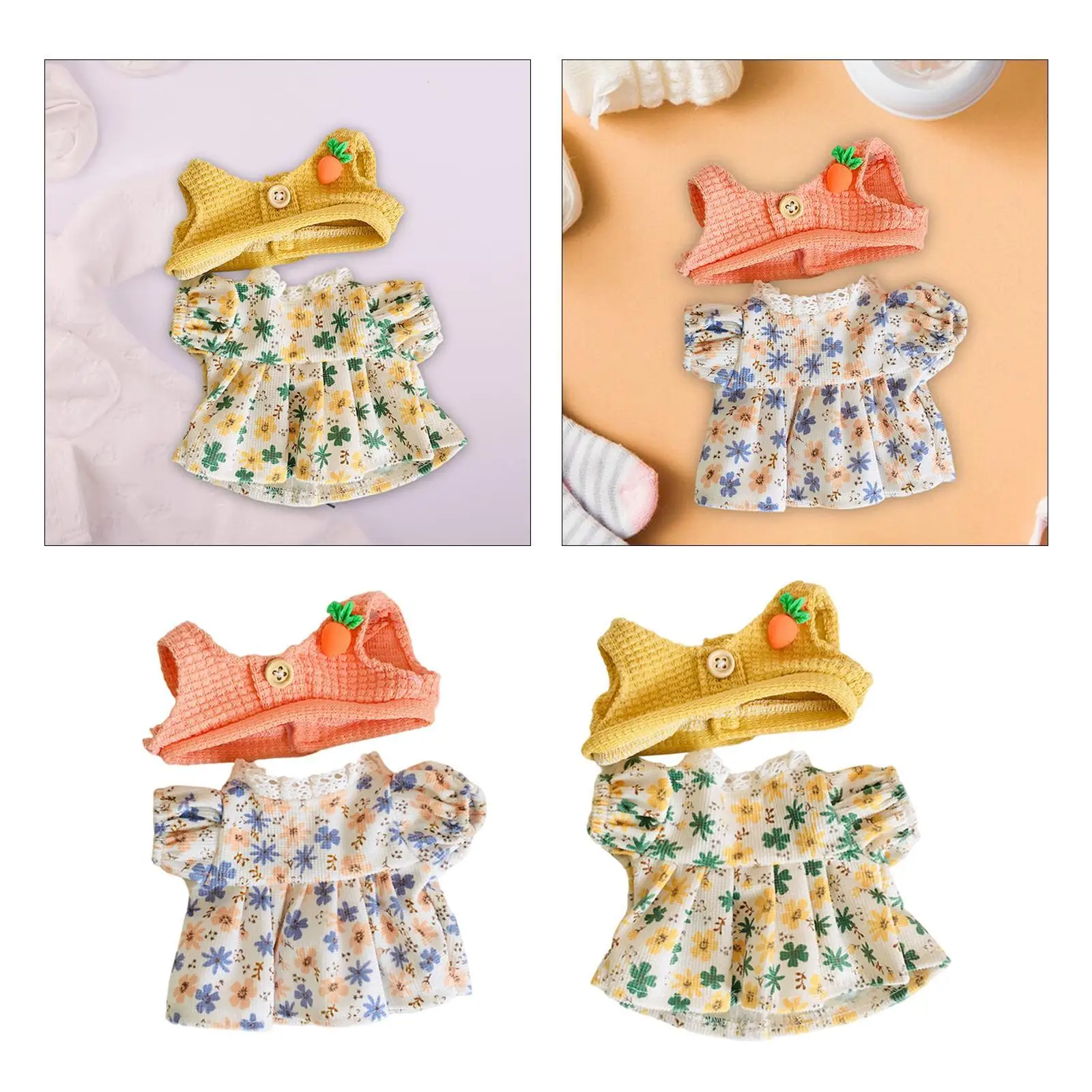 20cm Miniature Doll Dress Photo Prop Little Girls Gift Girl Doll Outfit