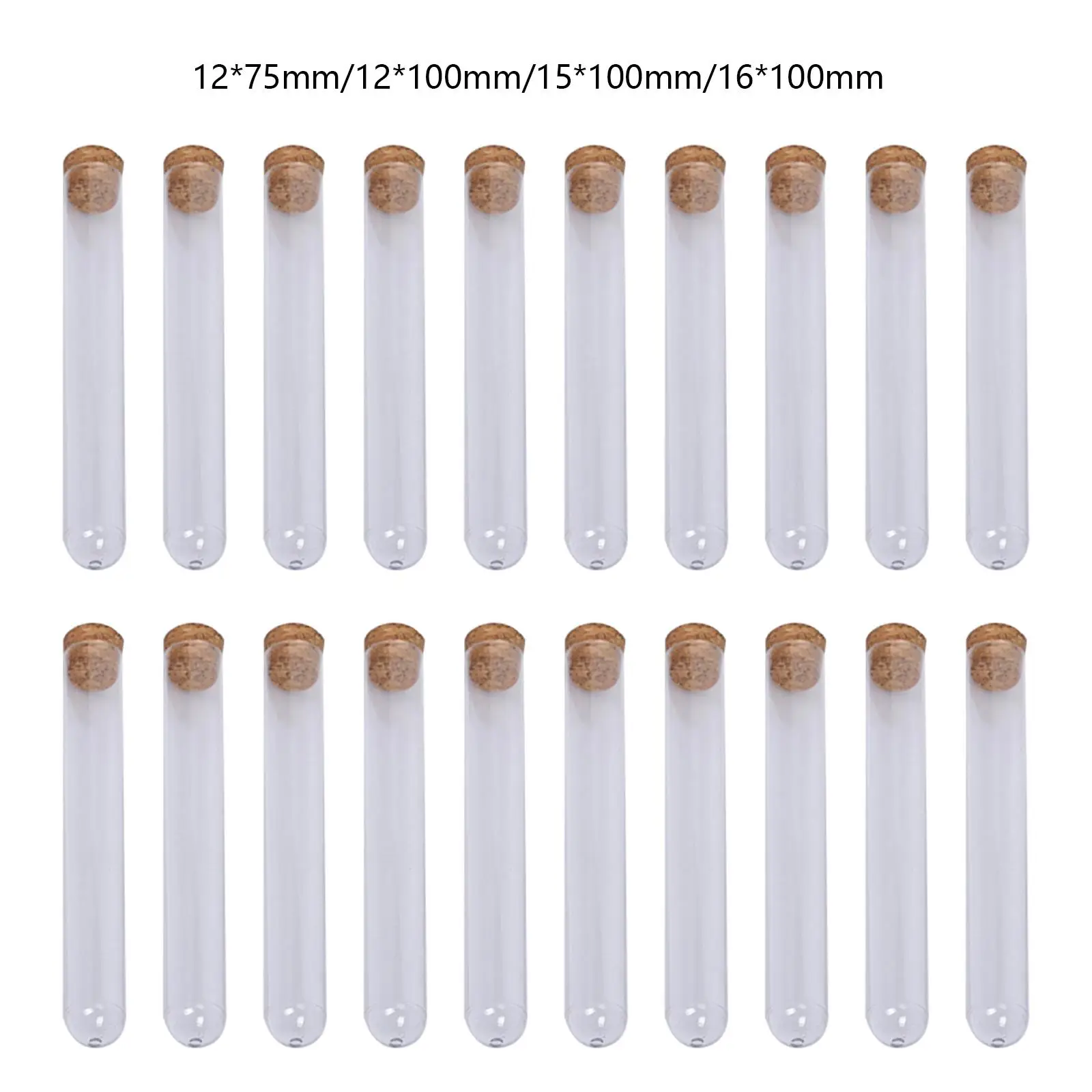 20 Pieces Test Tubes with Lids Organizer, Sample Storage, Beads Storage for Holiday Gift Decoration Jewelry Plant Propagation
