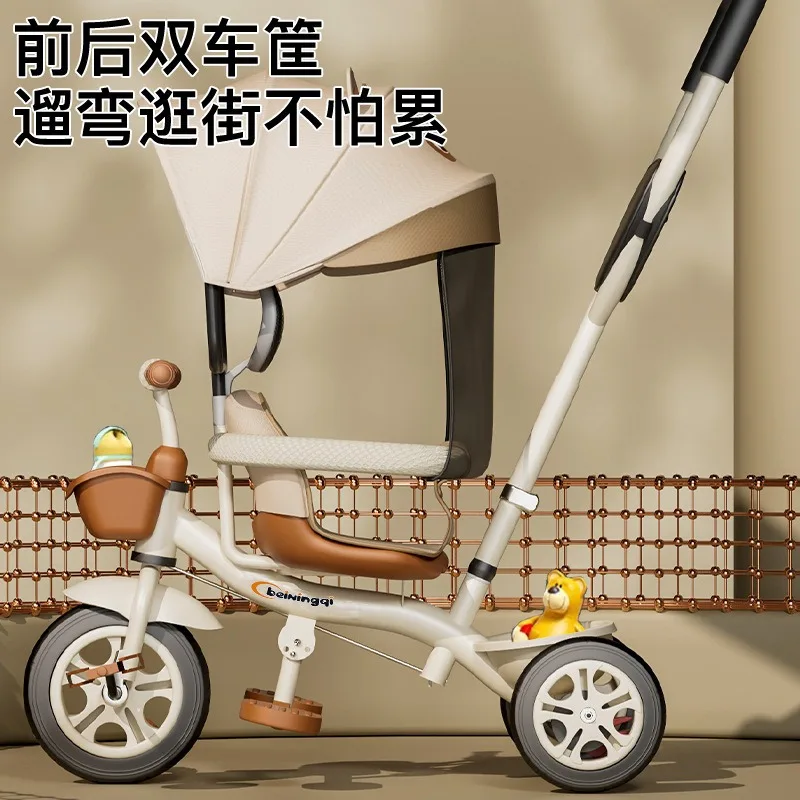 Triciclo evolutivo para bebé con manillar empujable paseo cómodo - imagen 3