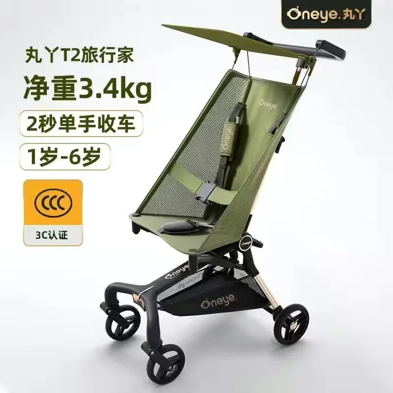 Cochecito de bebé de viajero T2, carrito para caminar para niños, carrito de bolsillo plegable ligero, carrito para caminar para bebés grandes - imagen 2