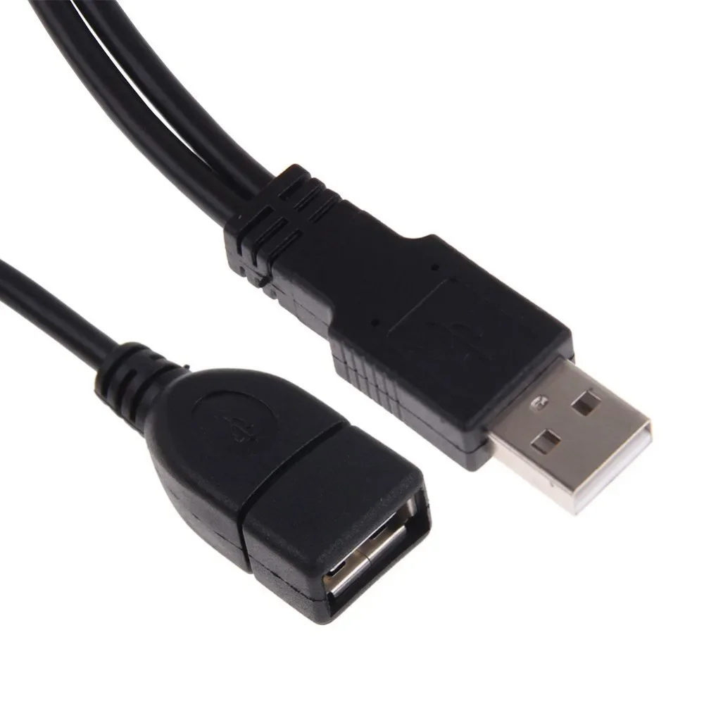 Cable USB 2,0 de alta calidad, adaptador de doble divisor, uno a dos hembra a USB 2 macho, Cable de datos de carga - imagen 3
