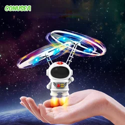 Helicóptero volador con luces LED y astronauta – Juguete para niños