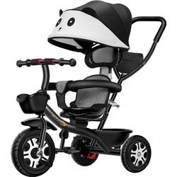 Triciclo evolutivo bidireccional con capota para niños de paseo