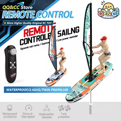 Barco de vela con Control remoto, columpio deslumbrante de carreras, equilibrio competitivo, kayak, juguetes acuáticos, barco controlado por Radio, juguete para regalo de chico