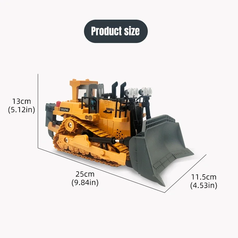 Bulldozer teledirigido de metal para niños – Juguete muy resistente - imagen 5