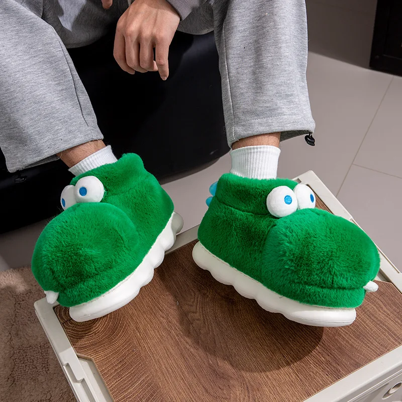Pantuflas de felpa para niños con suela térmica gruesa - imagen 3