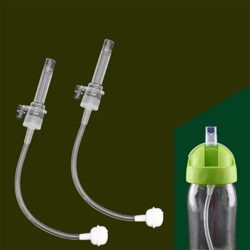 Accesorios para botellas de bebidas de silicona versátiles y duraderos, juego de pajitas para vasos de agua para niños, reemplazo de botellas de bebida para la boca - imagen 5