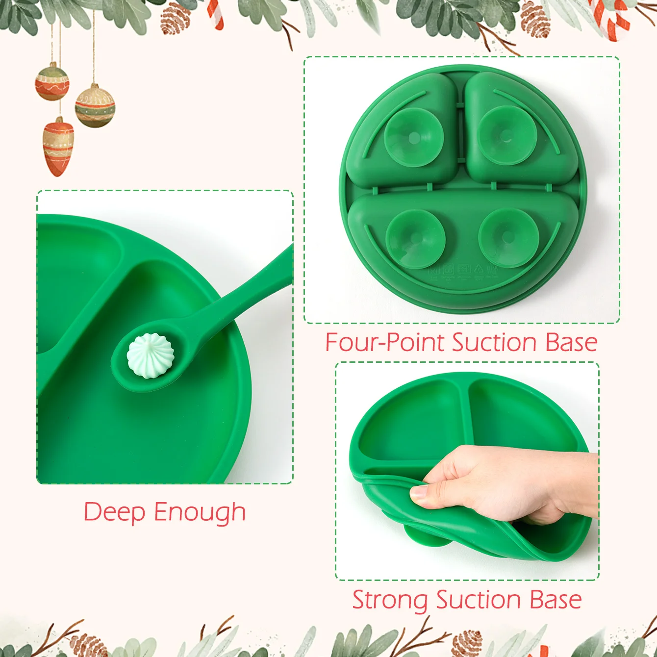 Platos con ventosa de silicona para niños - Set aprendizaje con cubiertos - imagen 3