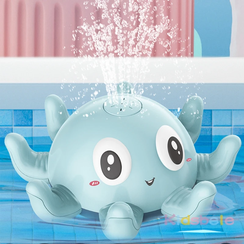 Pulpo aspersor de baño infantil con luz LED flotante - imagen 3