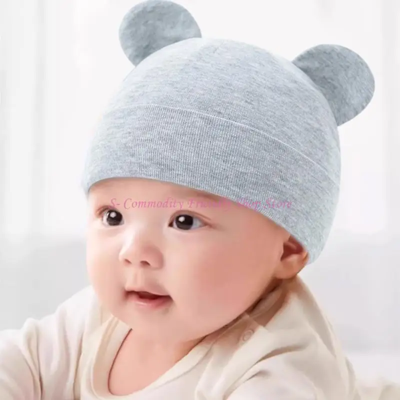 85ae 3pcs Crochet Cabellado Sombrero cálido para recién nacidos lindos Patrón orejas