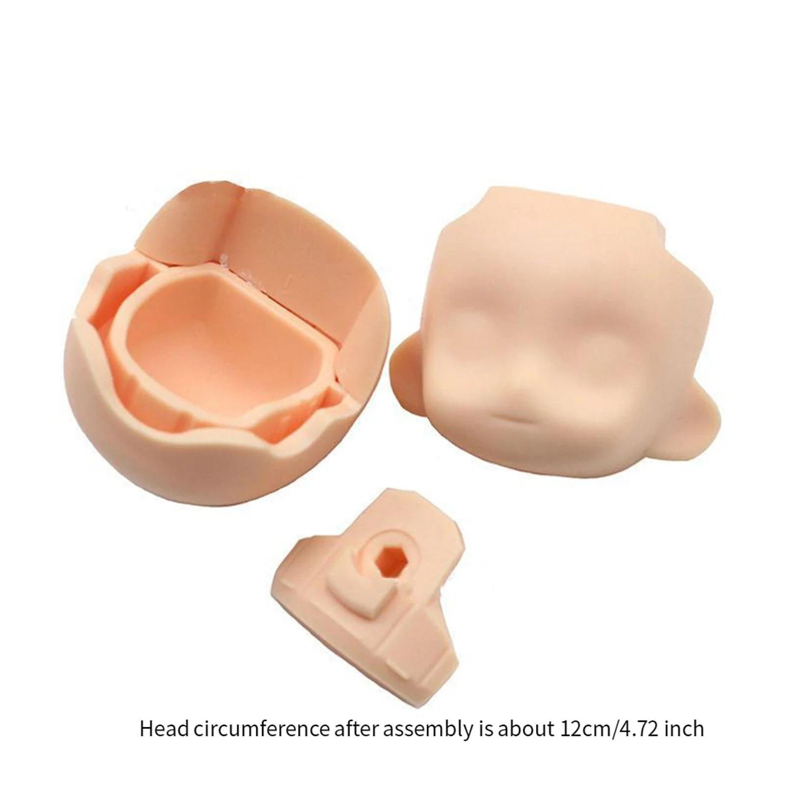Doll Body Parts Set Handmade Mini Decoration Multifunctional Doll Practice Makeup Kit Clay Doll Head Blank Face Back of Head Set