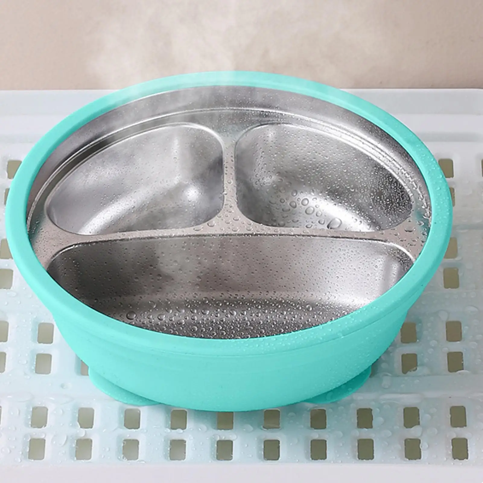 Plato dividido para niños pequeños, utensilios para niños pequeños, platos de alimentación para bebés, cuenco de alimentación para niños resistente a caídas para llevar, cuidado del jardín de infantes