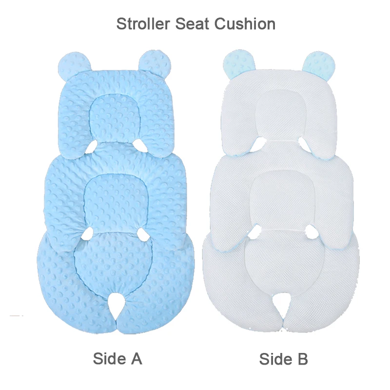 Cojín para cochecito de bebé, 2 lados disponibles, asiento de coche infantil, almohadilla para cochecito, colchón térmico General para las cuatro estaciones, malla transpirable - imagen 2